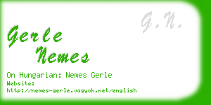 gerle nemes business card